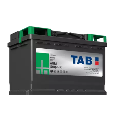 TAB käynnistysakku EcoDry AGM AG70 12V 70Ah 760A(EN - Tab käynnistysakut - 3838807008731 - 2