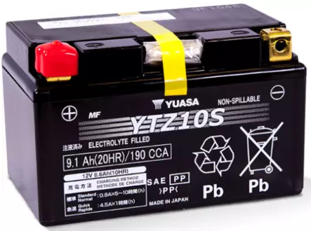 Yuasa Mp-Akku YTZ10S 12V 9.1Ah - AGM MP- ja kelkan akut - 4906958001464 - 1